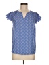 Papermoon 100% Polyester Blue Short Sleeve Blouse Size M - photo 1