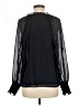 Ann Taylor 100% Polyester Black Long Sleeve Blouse Size M - photo 2