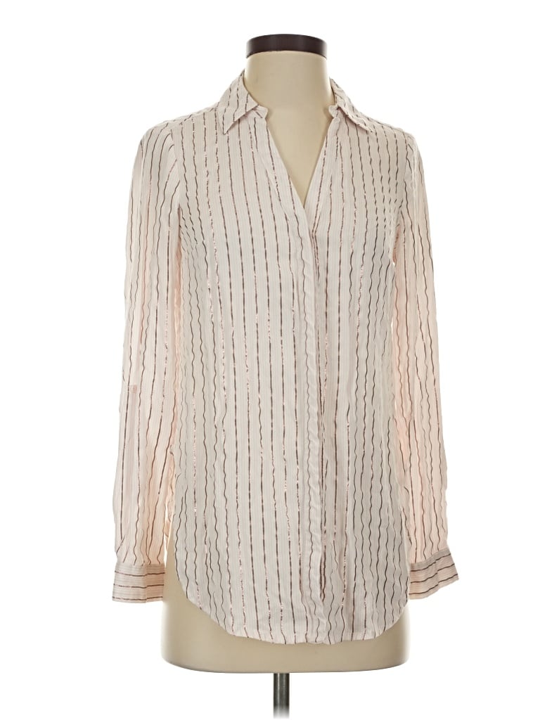 Pre-owned Candies Candie's Long Sleeve Polo Shirt In Ivory