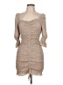 Plush Tweed Tan Cocktail Dress Size L - photo 1