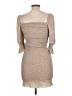 Plush Tweed Tan Cocktail Dress Size L - photo 2