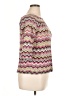 Sigrid Olsen Chevron-herringbone Aztec Or Tribal Print Color Block Fair Isle Graphic Houndstooth Jacquard Ombre Solid Stripes Multi Color Pink Cardigan Size 1X - photo 4