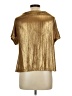 Unbranded Metallic Gold Short Sleeve Turtleneck Size L - photo 2
