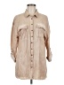 BKE Tan 3/4 Sleeve Button-Down Shirt Size M - photo 1