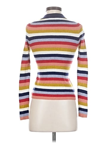 Madewell Mockneck Pullover Sweater in Stripe (view 2)