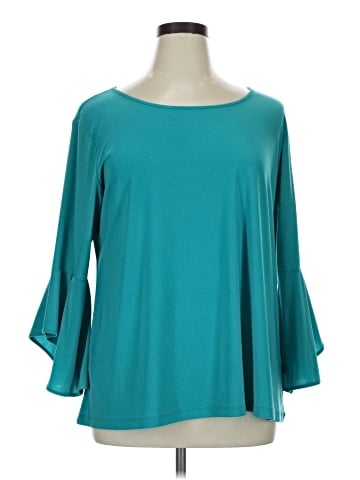 Women With Control Long Sleeve Blouse (view 1)