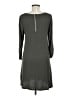Vanity Solid Gray Casual Dress Size M - photo 2