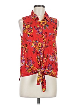 Beach Lunch Lounge Sleeveless Button Down Shirt