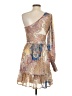 Venus 100% Polyester Paisley Tan Cocktail Dress Size 4 - photo 2