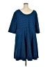 Leota Polka Dots Blue Casual Dress Size 4L - photo 2