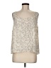 Ann Taylor LOFT Outlet 100% Polyester Silver Ivory Sleeveless Top Size M - photo 1