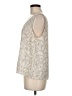 Ann Taylor LOFT Outlet 100% Polyester Silver Ivory Sleeveless Top Size M - photo 5