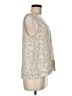 Ann Taylor LOFT Outlet 100% Polyester Silver Ivory Sleeveless Top Size M - photo 4