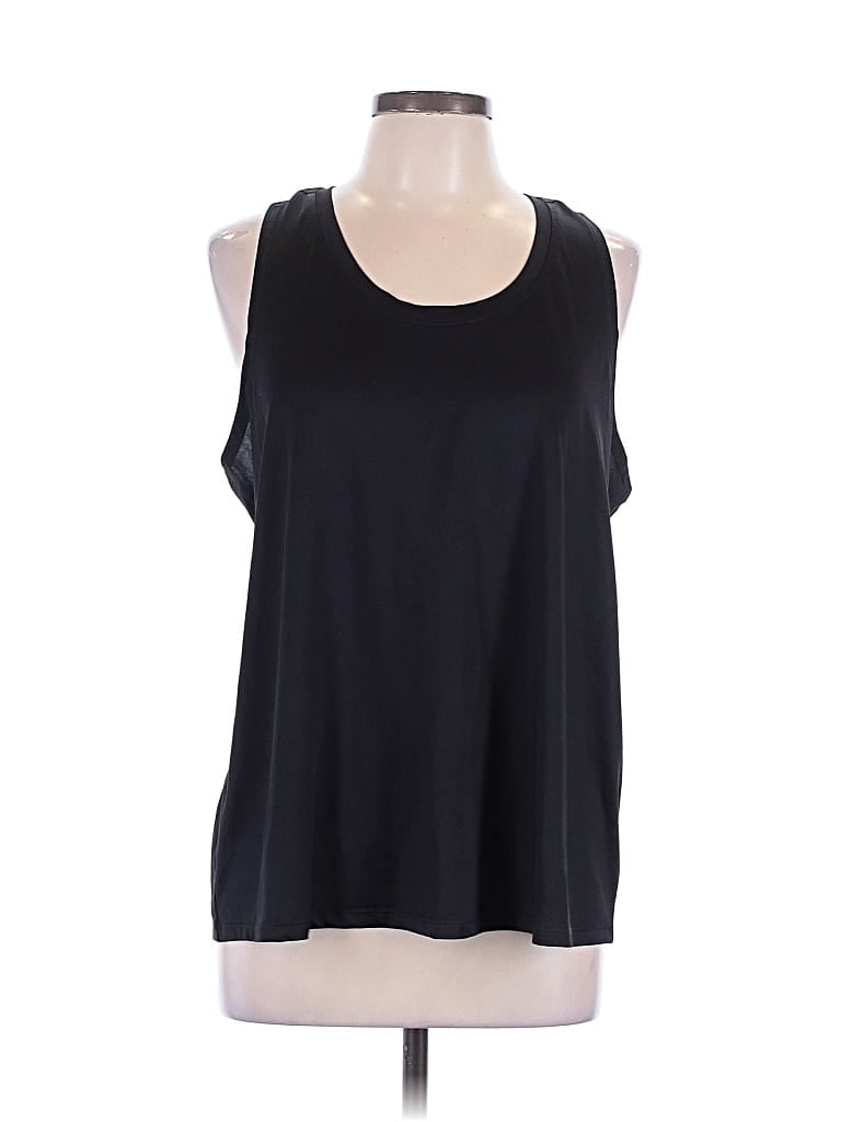 Pre-owned Athletic Works Sleeveless Top Black Scoop Neck Tops