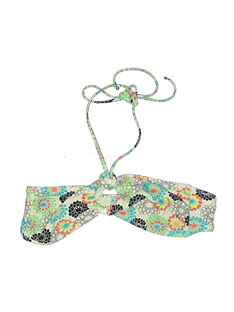 Pre-owned Old Navy Swimsuit Top Green Paisley Pattern Swimwear