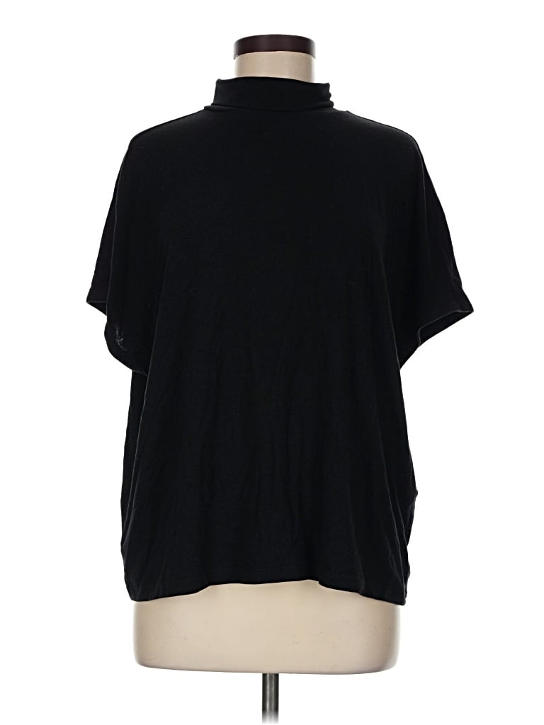 Pre-owned Daily Ritual Short Sleeve Top Black Turtleneck Tops