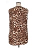 Daniel Rainn Animal Print Brown Sleeveless Blouse Size XL - photo 2