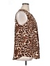 Daniel Rainn Animal Print Brown Sleeveless Blouse Size XL - photo 4