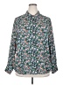 On 34th Floral Green Long Sleeve Blouse Size 2X - photo 1