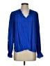 Ann Taylor LOFT 100% Rayon Blue Long Sleeve Blouse Size S - photo 1