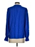 Ann Taylor LOFT 100% Rayon Blue Long Sleeve Blouse Size S - photo 2