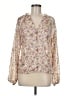 Easy Clothes 100% Polyester Floral Ivory Long Sleeve Blouse Size Med - Lg - photo 1