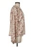Easy Clothes 100% Polyester Floral Ivory Long Sleeve Blouse Size Med - Lg - photo 4