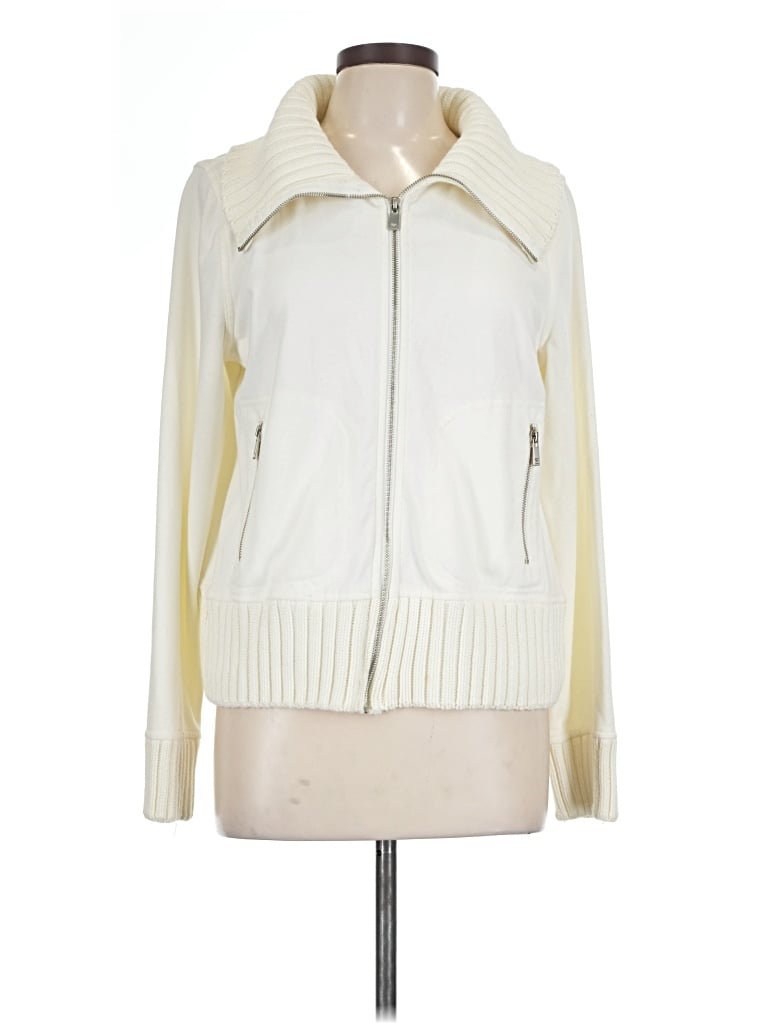 Pre-owned Michael Michael Kors Cardigan Sweater In Ivory