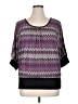 Lena 100% Polyester Purple 3/4 Sleeve Top Size XL - photo 1