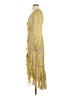 Intermix Paisley Yellow Cocktail Dress Size 4 - photo 5