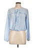Forever 21 100% Polyester Blue Long Sleeve Blouse Size L - photo 1