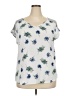 Fortune + Ivy 100% Polyester Silver Short Sleeve Top Size XXL - photo 1