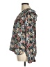 Ann Taylor LOFT 100% Polyester Floral Teal Long Sleeve Blouse Size M - photo 5