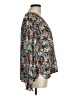 Ann Taylor LOFT 100% Polyester Floral Teal Long Sleeve Blouse Size M - photo 4