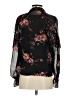 Intermix 100% Silk Floral Black 3/4 Sleeve Silk Top Size 4 - photo 2