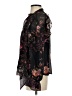 Intermix 100% Silk Floral Black 3/4 Sleeve Silk Top Size 4 - photo 5