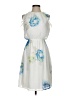 Old Navy 100% Polyester Print White Cocktail Dress Size XS - photo 1