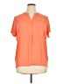 Attention Orange Short Sleeve Blouse Size XL - photo 1