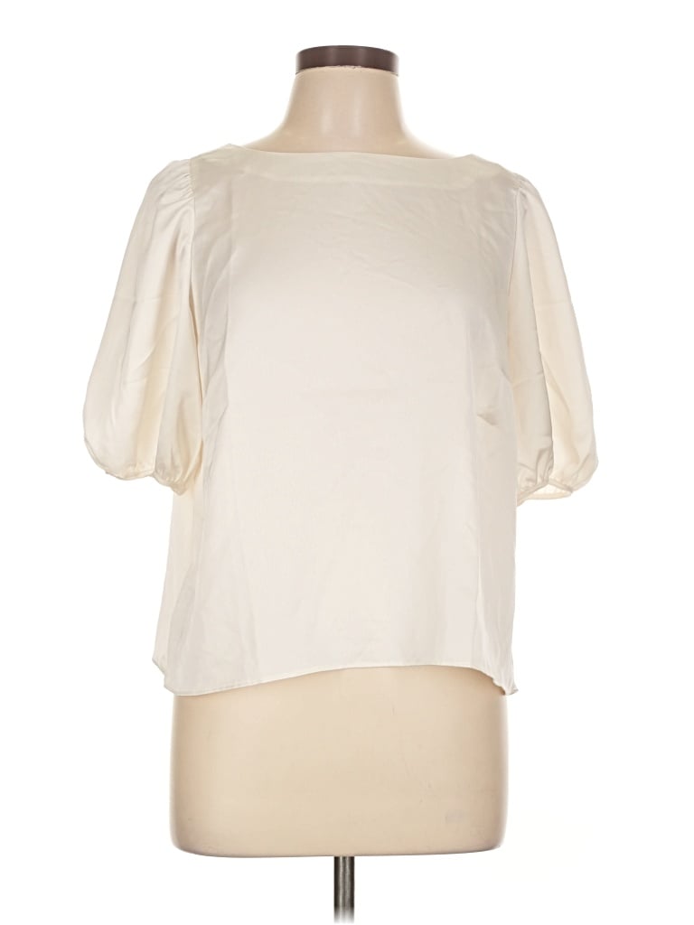 Pre-owned Ann Taylor 3/4 Sleeve T-shirt In Ivory