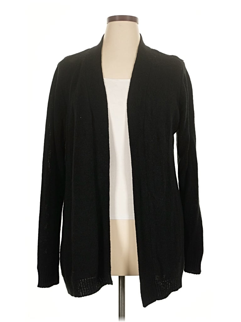 Pre-owned Karen Scott Cardigan Sweater In Black