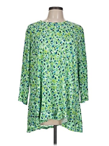 LOGO by Lori Goldstein 3/4 Sleeve Blouse (view 1)