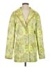 ANDREEVA Damask Floral Jacquard Yellow Green Raincoat Size XS - photo 1