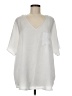 Hudson Gray 100% Polyester White Short Sleeve Blouse Size M - photo 1