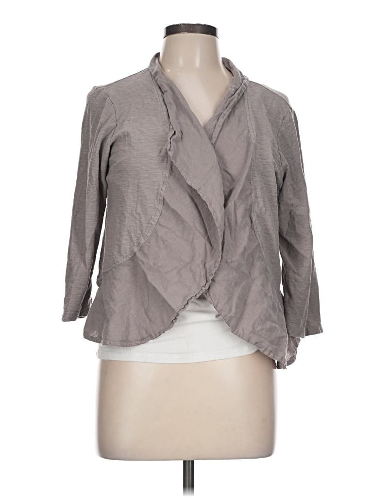 Pre-owned Phenix 3/4 Sleeve Blouse In Gray