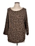 Market and Spruce Animal Print Brown Pullover Sweater Size L - photo 1