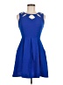 Speechless 100% Polyester Solid Blue Cocktail Dress Size M - photo 1