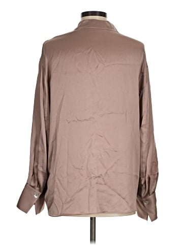 Vince. Long Sleeve Silk Top (view 2)