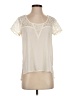 Express 100% Polyester Ivory Short Sleeve T-Shirt Size XS - photo 1