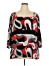 MKM Designs Red 3/4 Sleeve Blouse Size 3X - photo 1
