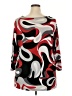 MKM Designs Red 3/4 Sleeve Blouse Size 3X - photo 2